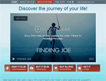 Tablet Screenshot of findingjoethemovie.com